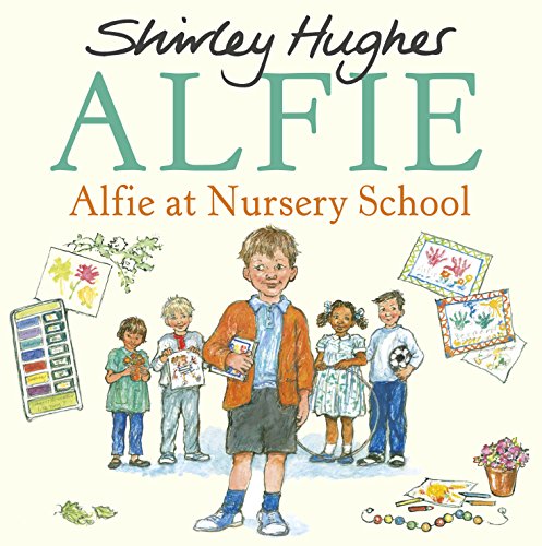 "Children's book cover featuring a boy surrounded by classmates and art supplies."