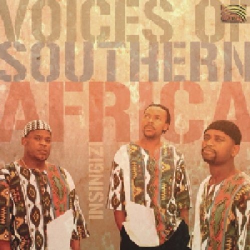 "CD cover featuring three men in patterned shirts with 'Voices of Southern Africa' text."