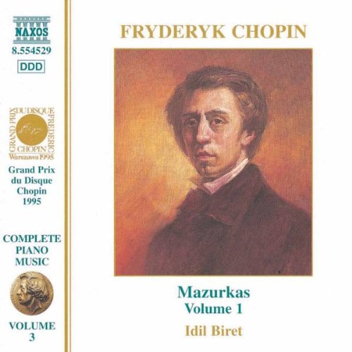 CD cover featuring a portrait of Chopin, with text describing the music content.