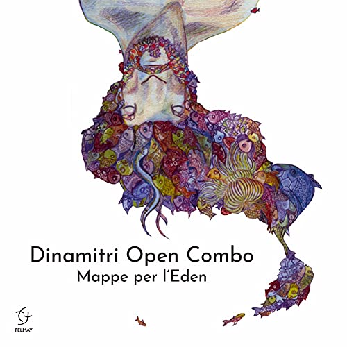 The image shows a CD cover with a colorful, abstract creature and text.