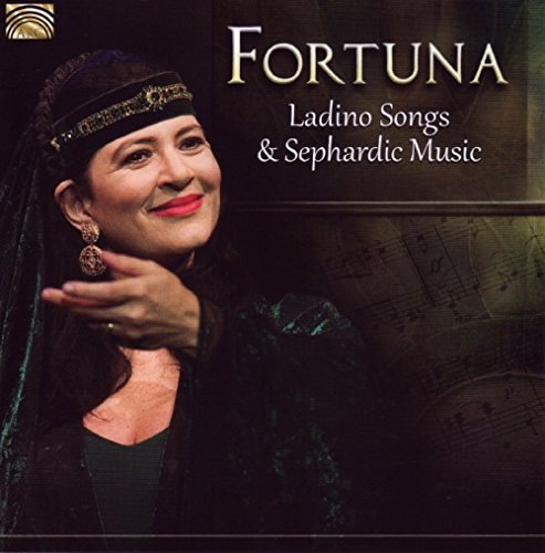 CD cover featuring a woman in traditional attire with title "Fortuna: Ladino Songs & Sephardic Music".