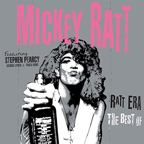 "Album cover with black and white man holding bottle, pink and black text on gray."