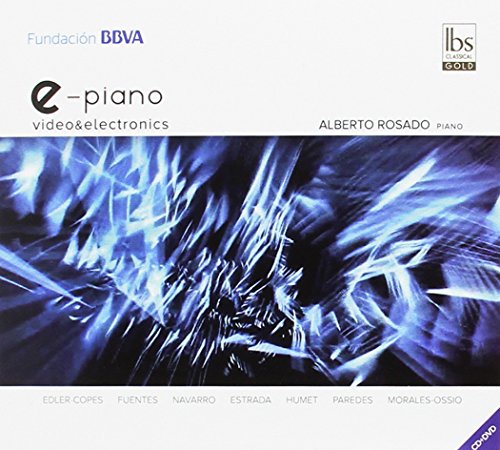 "CD cover with abstract blue image, white background, and artist/composer names."