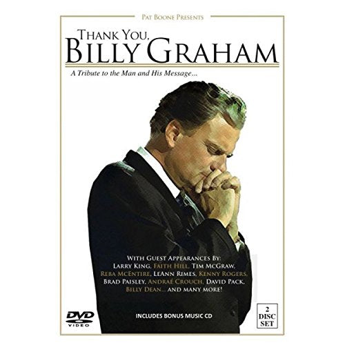 DVD cover featuring Billy Graham in a suit, head bowed, on a white background.