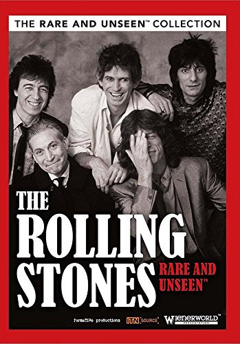 DVD cover featuring The Rolling Stones band members in a black-and-white photo with red border.
