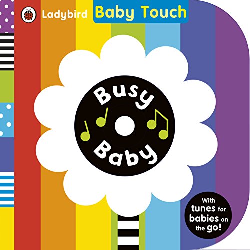 "Colourful children's book cover with a flower and 'Busy Baby' text."