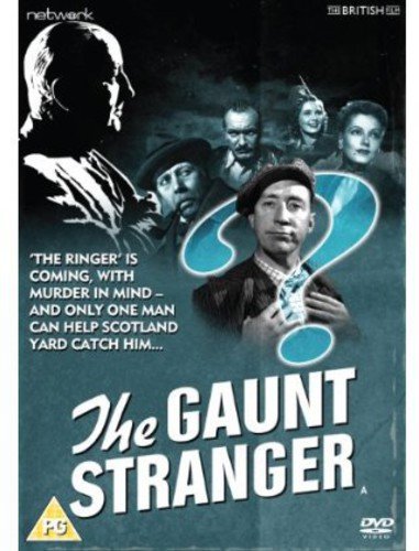 DVD cover for "The Gaunt Stranger" with man and question mark.