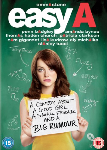 DVD cover featuring Emma Stone holding a sign, green chalkboard background.