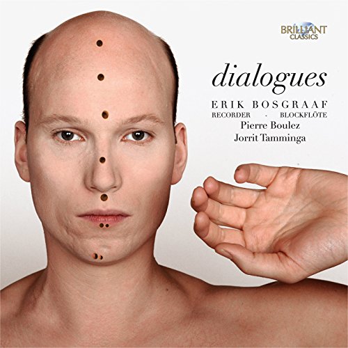 CD cover with a man and hand, dots on his face, white background.