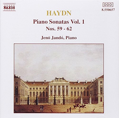 Album cover with "HAYDN" in yellow, red text, and vintage building illustration.