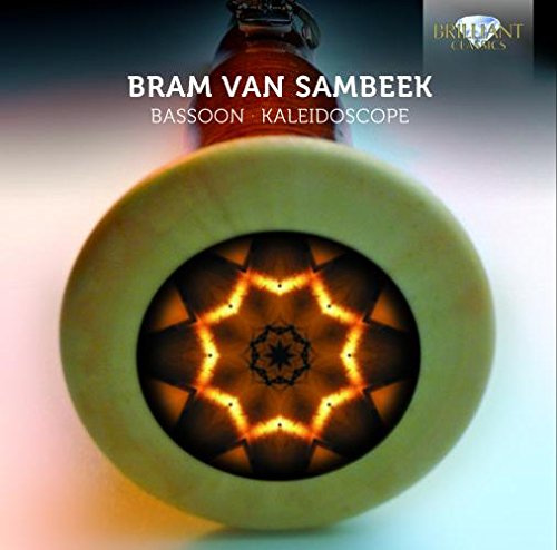 Bassoon bell with a glowing, symmetrical pattern inside, on a CD album cover.