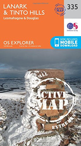 OS Explorer Map Active (335) Lanark and Tinto Hills (OS Explorer Active Map)