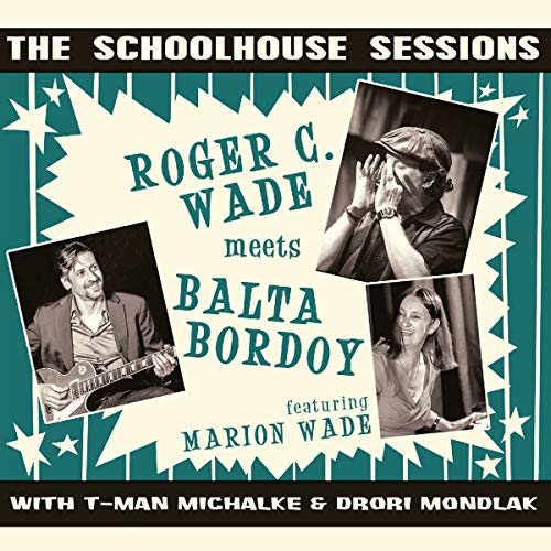 "CD cover with teal background, black-and-white photos, and artist names in teal and white text."