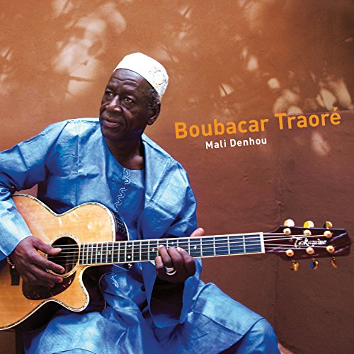 Man in blue robe and white cap plays guitar, album cover.
