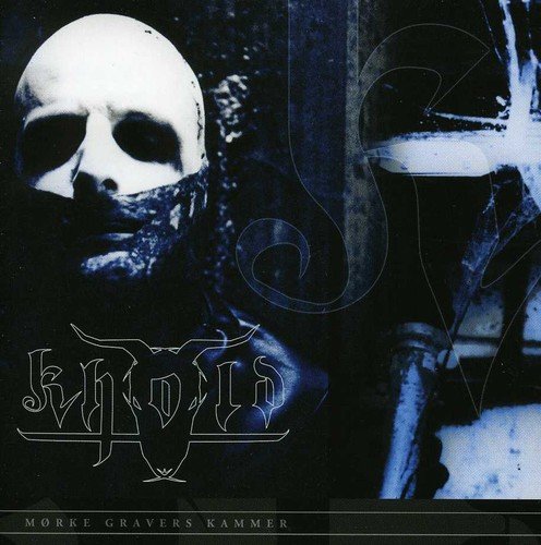 Album cover featuring a skull with a dark, abstract background and stylized text.