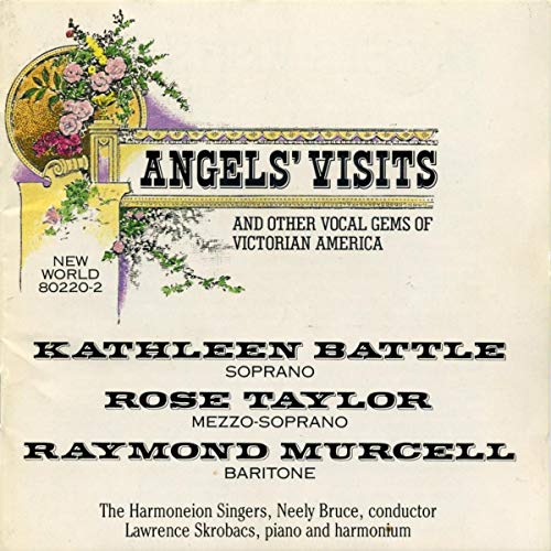 "CD cover with ornate title and names of vocalists on beige background."