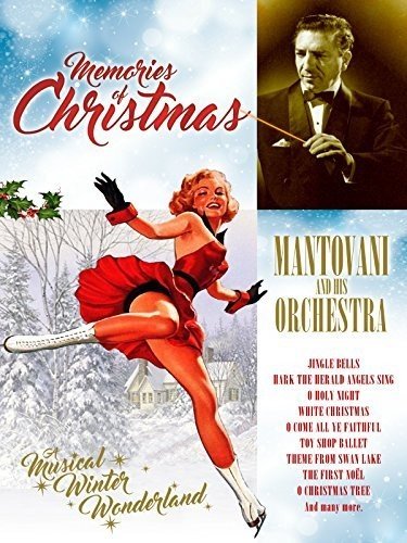"Christmas DVD cover featuring a blonde woman ice-skating and a man holding a baton."