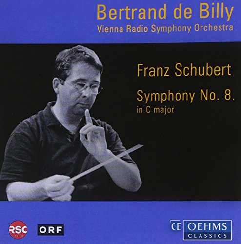 CD cover with conductor Bertrand de Billy and Schubert Symphony No. 8 details.