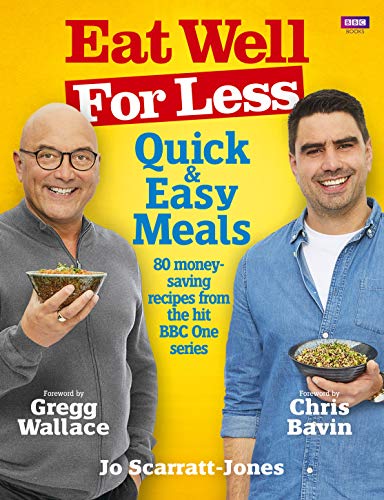 "Book cover with two men holding bowls of food against a yellow background."