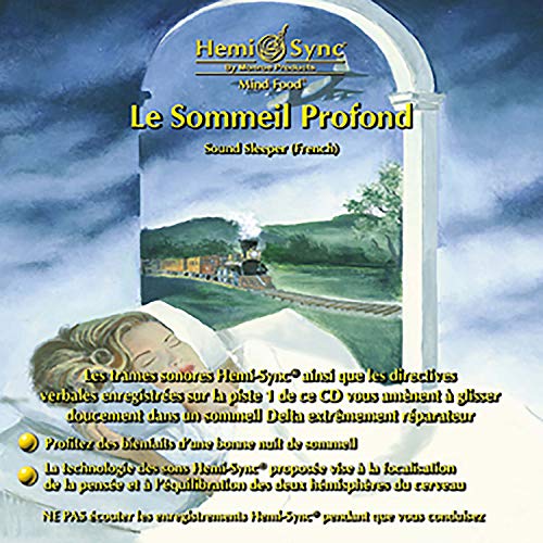 The alt text for the image is: "CD cover with a woman sleeping and a train."