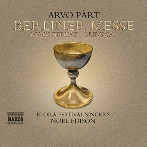 "CD cover featuring a gold chalice on a beige background with text."