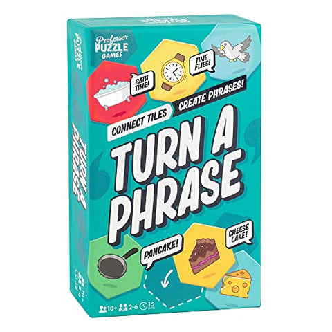 Professor Puzzle | Turn A Phrase | Strategy Game | Ages 10+ | 2-6 Players | 15 Minutes Playing Time