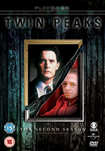 "Twin Peaks: Season 2" DVD cover featuring a broken frame with FBI agent and Laura Palmer.