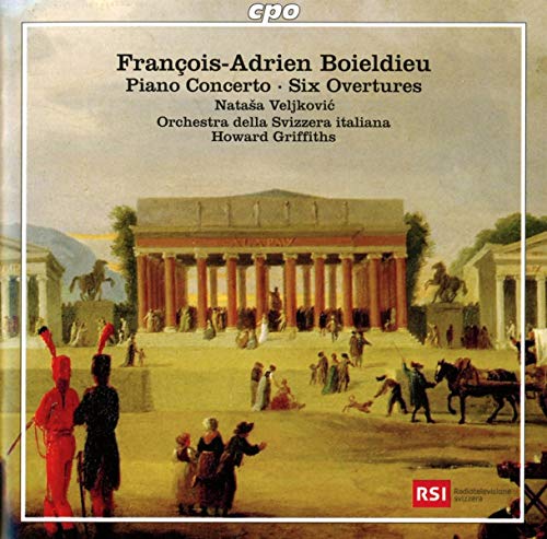 Classical music CD cover featuring a neoclassical painting of people outside a building.