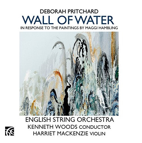 "CD cover with abstract painting and text: 'Deborah Pritchard: Wall of Water'."