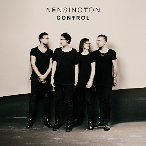 Album cover with four men in black standing against a white wall.