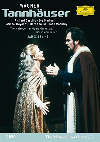 DVD cover of "Tannhauser" featuring a man and woman in opera costumes.