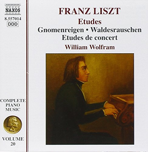 A CD cover featuring a portrait of Franz Liszt playing the piano.