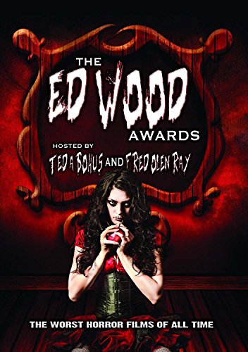 DVD cover with a woman holding a bloody heart, red background, "Ed Wood Awards" text.