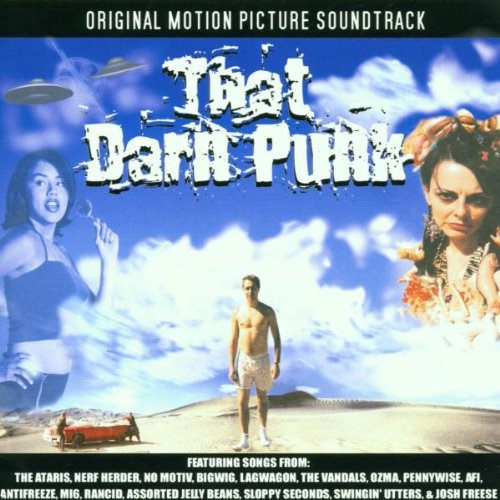 "CD cover for 'That Darn Punk' soundtrack featuring a man on a beach."