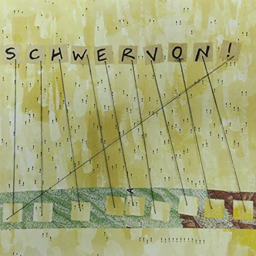 A vinyl record cover with a yellow background and abstract design, titled "Schwervon".