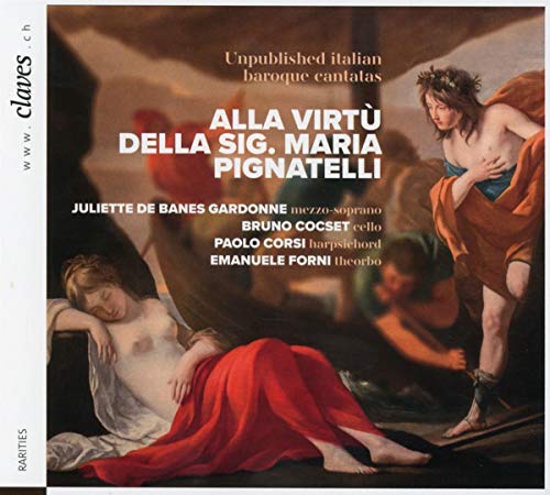 "CD cover with classical painting of reclining woman and standing angel, white text overlay."