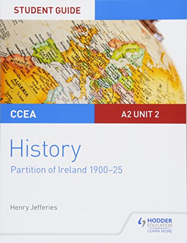 "Book cover with a map, titled 'History: Partition of Ireland 1900-25' by Henry Jefferies."