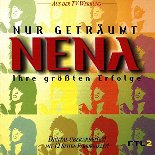 The image is a CD cover featuring the word "NENA" in large red letters. For accessibility purposes, a concise alt text could be: "Colorful CD cover with 'NENA' in large red letters."