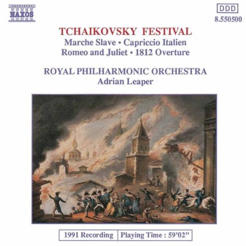CD cover with a chaotic battle scene painting, white background, and text overlay.