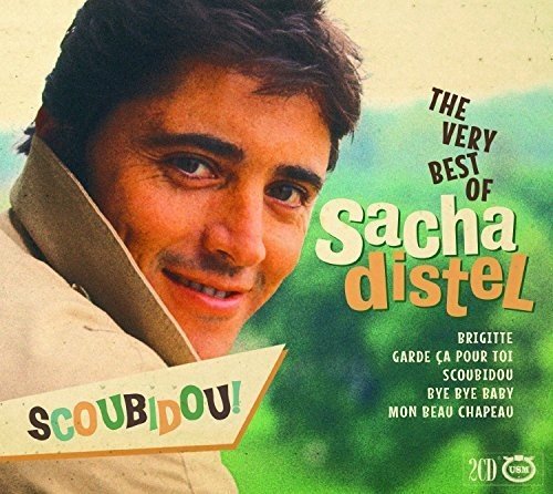 "Sacha Distel smiling on a CD cover with title and song list."
