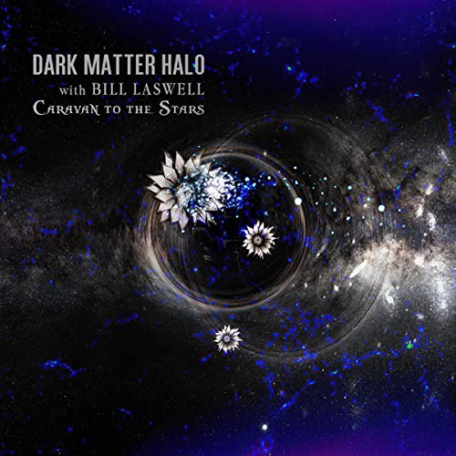 CD cover: swirling galaxy with a white flower and blue stars.