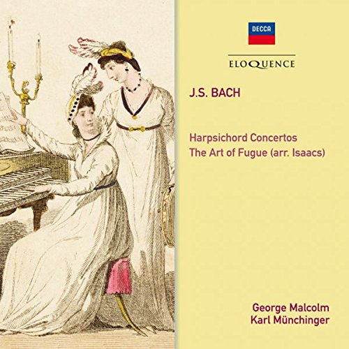 CD cover with yellow background, illustration of women, and text listing J.S. Bach compositions.