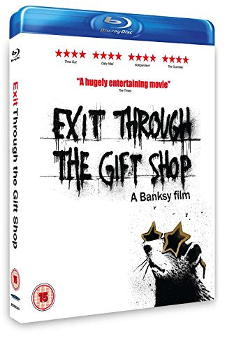 "Blu-ray case with white cover, black title text, and a rat illustration."