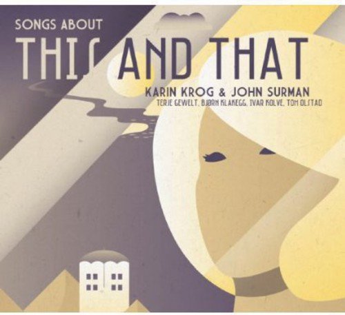 "Album cover with abstract design, featuring 'Songs About This and That' and artist names."