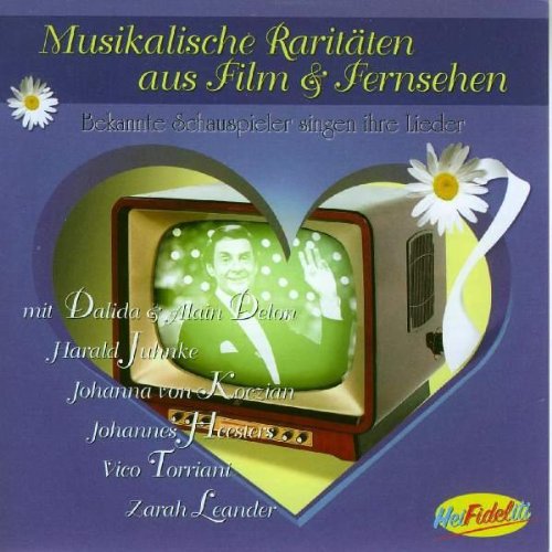 "CD cover with a retro TV inside a heart, featuring a man waving."