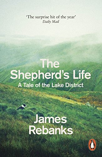 "The Shepherd's Life" book cover featuring a serene green hillside landscape with white text overlay.