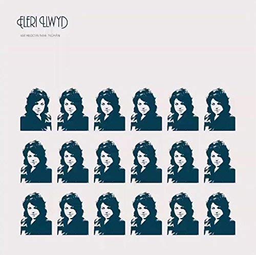Album cover featuring 15 identical portraits of a woman in dark blue on a pale background.