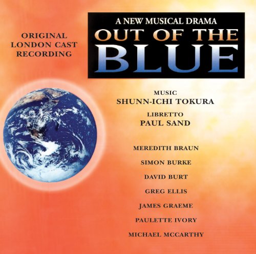 "CD cover for 'Out of the Blue' with Earth image and cast list."