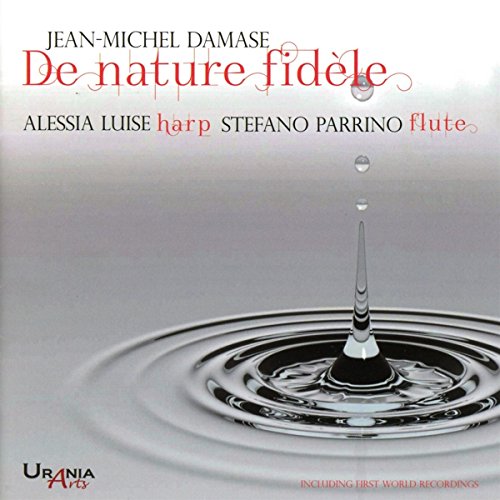 "CD cover with water droplet creating ripples, featuring red and black text on a white background."