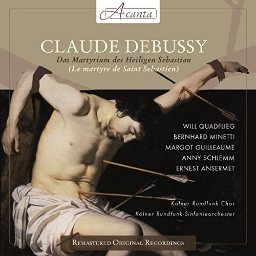 "CD cover featuring a painting of a man being pierced by arrows."